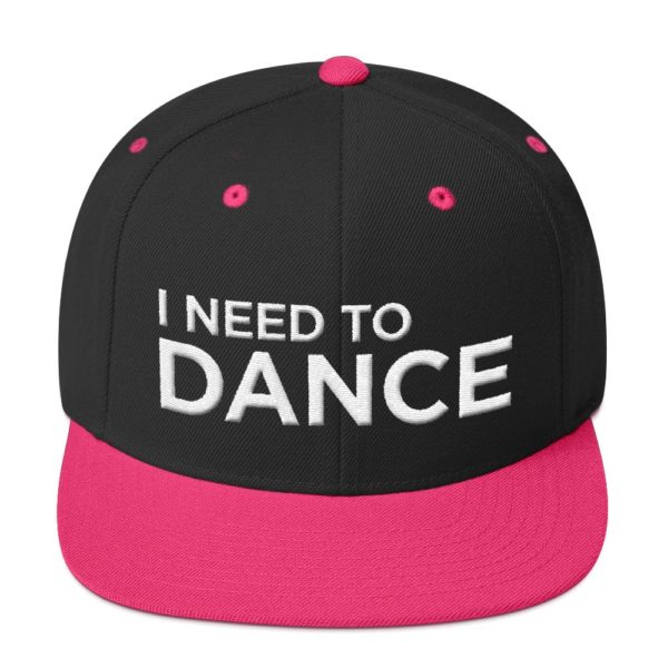 black and pink I Need To Dance baseball cap