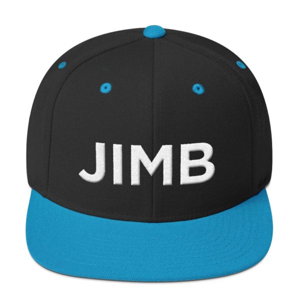 black and light blue JIMP baseball cap