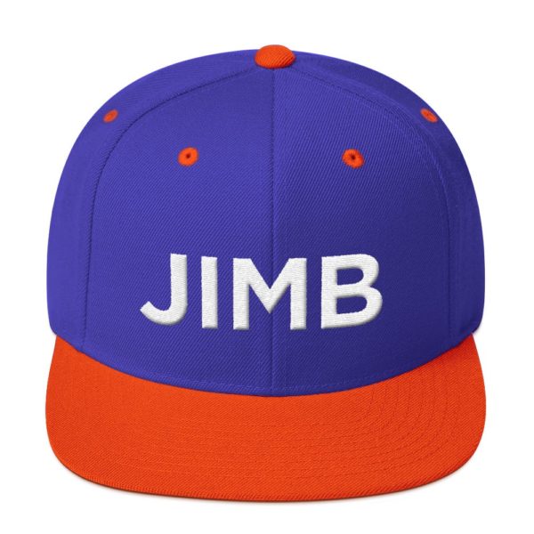 blue and red JIMP baseball cap