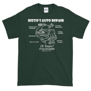 dark green Rizzo's Auto Repair Jerky Boys T-shirt