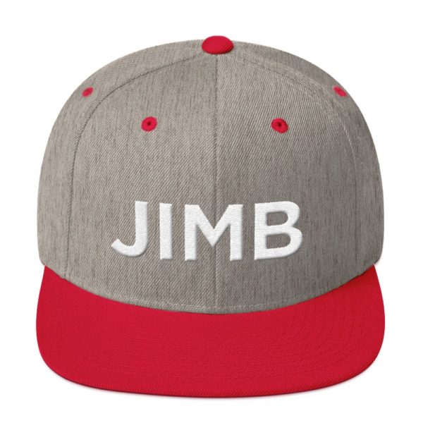 gray and red JIMP baseball cap