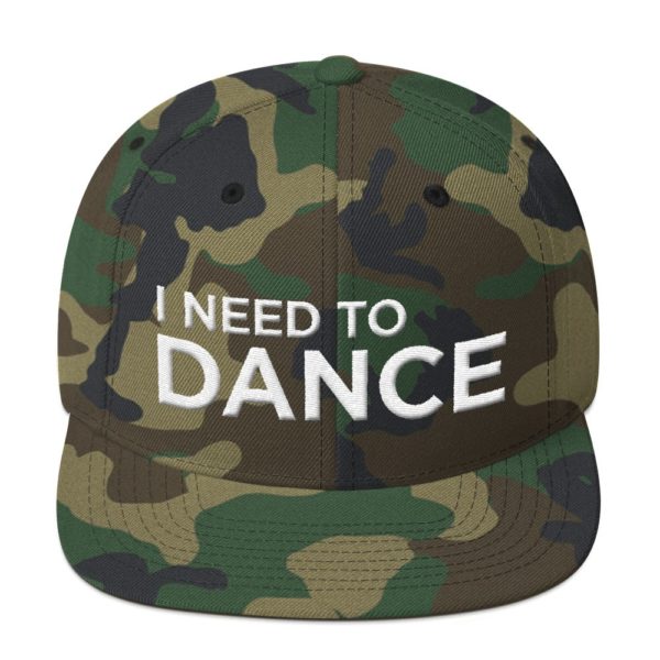 camo I Need To Dance baseball cap