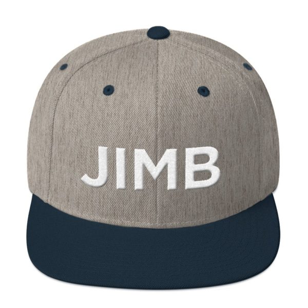 gray and blue JIMP baseball cap