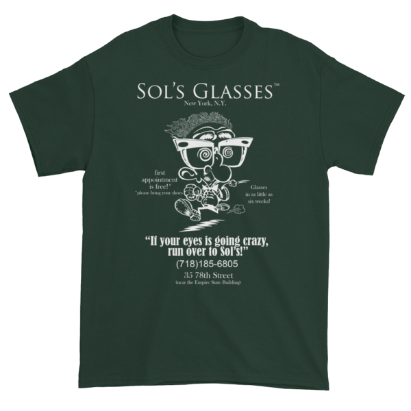 dark green Sol's Glasses t-shirt