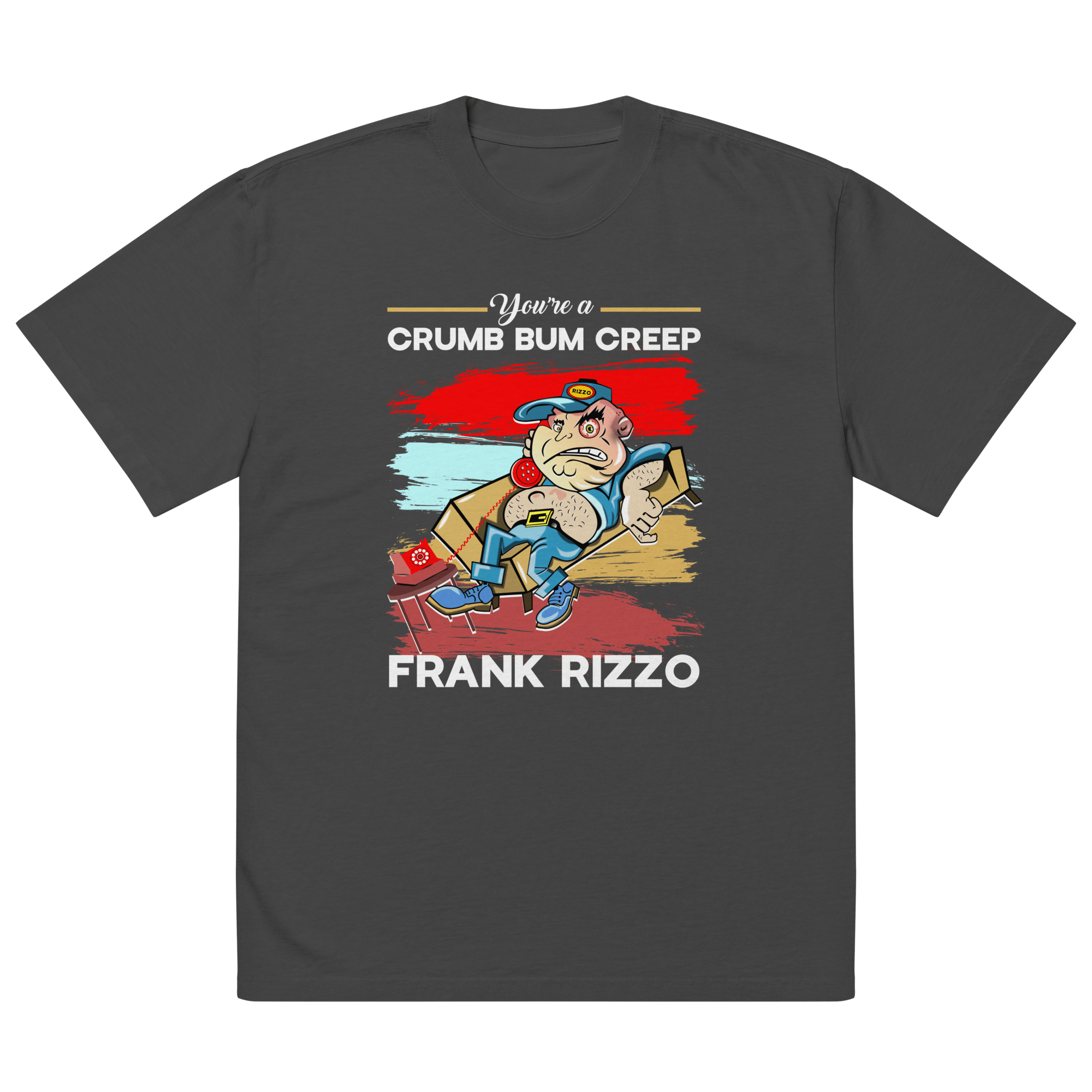 Frank Rizzo - Oversized faded t-shirt - Black
