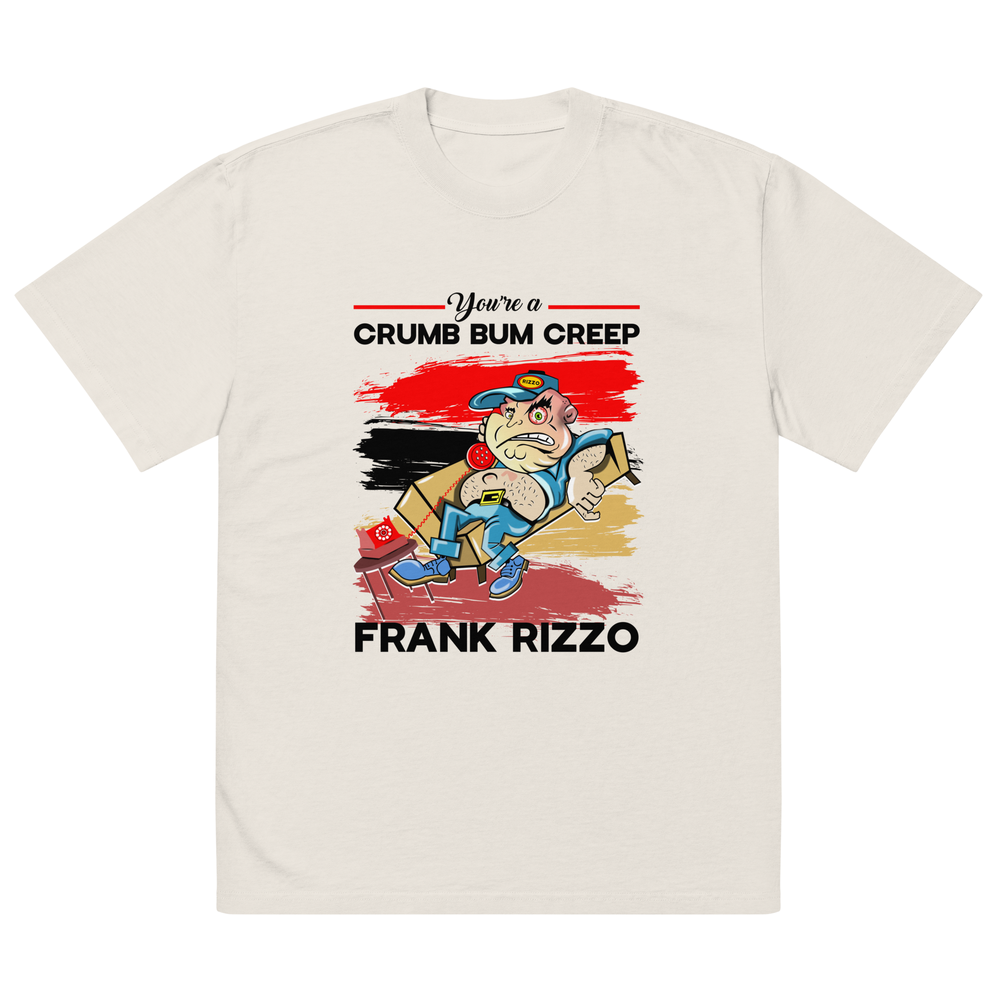 Frank RIzzo - Oversized faded t-shirt - White