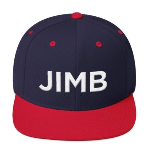 navy blue and red JIMP baseball cap